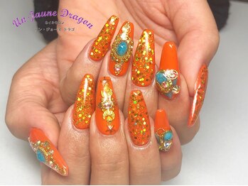 アン ジョーヌドラゴ/オレンジ☆夏ネイル