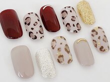 ネイルサロン クイール 小山店(NAIL SALON QUILL)/ワンカラー+レオパード