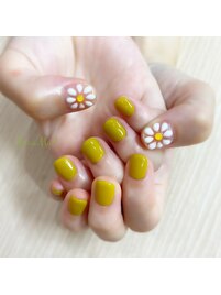 ぷっくりフラワーネイル