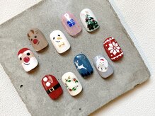 カラ ネイル 中津店(calla nail)/ほっこり可愛い手描きクリスマス