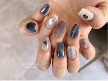 アンルボネイルアイラッシュ(anlubon)/ネイビーニュアンスネイル