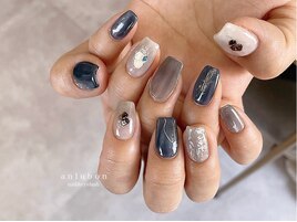 ネイビーニュアンスネイル