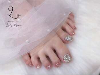 埋めつくしフットネイル☆