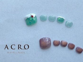 アクロネイル アンド アイ(ACRO NAIL&EYE)/2025年9月 フット定額デザイン3