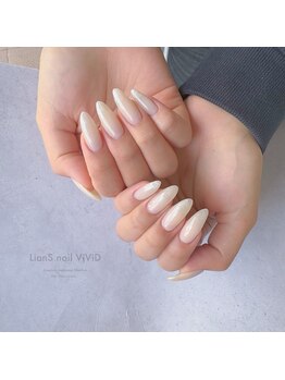 リアンスネイル ヴィヴィッド 岡山店(LianS nail ViViD)/ワンカラー＋ラメ