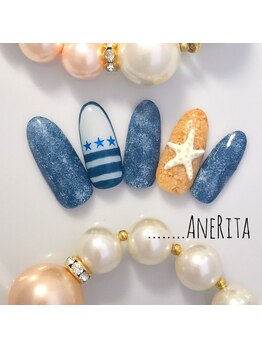 ネイルサロン アンリタ(nail salon AneRita)/マリンカラー☆コルクネイル