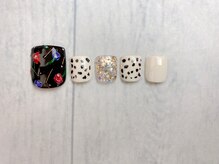 ネイルサロン&スクール ジーナ(GINA)/お花×ダルメシアン