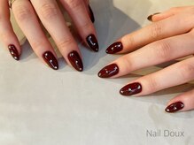 ネイル ドゥ 岡山駅前店(Nail Doux)/上品ボルドーネイル