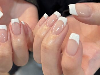 アイネイルズ 渋谷店(I nails)/【Karin.m】白フレンチ