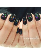 ツメカザリ 西金沢店(TsumekazaRi)/＊ブラック×カラフルSTAR＊