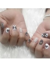 モモ(Momo)/アーガイル×ニット×ボア