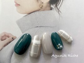【チェックネイル】