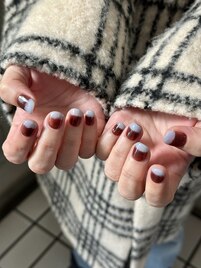バイカラーモヤモヤネイル
