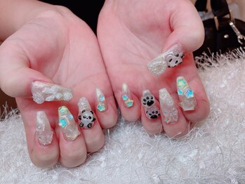 レアネイル 新宿(le'a nail)/持ち込みパンダネイル