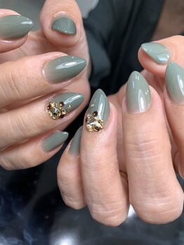 レディグリッター(Lady glitter)/秋カラーくすみグリーン