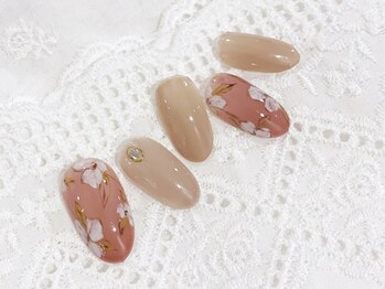 ネイルズ ララ(nails Lala)/花柄。