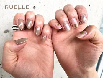 リュエル(RUELLE)/ちぐはぐネイル