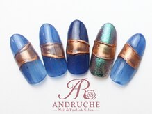 アンドルーチェ なんばパークス店(ANDRUCHE)/ニュアンスネイル/ブルーネイル