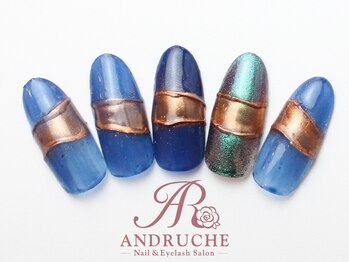 アンドルーチェ なんばパークス店(ANDRUCHE)/ニュアンスネイル/ブルーネイル