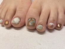 アイネイルズ 梅田店(I nails)/もやもやニュアンスフット