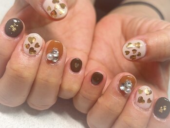 バレンタインネイル