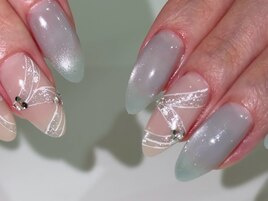 シルバーリボンネイル