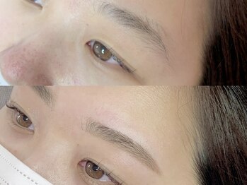 ファーストネイルアンドアイラッシュ(1st NAIL&eyelash)/眉毛wax間引き＋メイク仕上げ