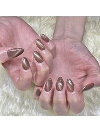 ブラウンマグネットネイル★