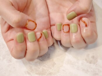ラルネイル 大宮(Lull. nail)/＃ピスタチオ＃クリアネイル