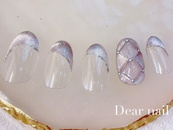 ディア ネイル(Dear nail)/キルティング×斜めフレンチ