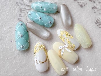 ラピス 自由が丘(Lapis)の写真/時間内ならアートやり放題！オフ・補強・長さだしも込みの定額制★春先の大人可愛いネイルは当店へ♪