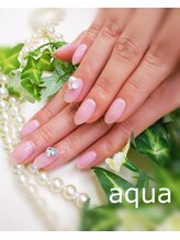 アイラッシュアンドネイルサロン アクア(aqua)/ワンカラー+オプションアート