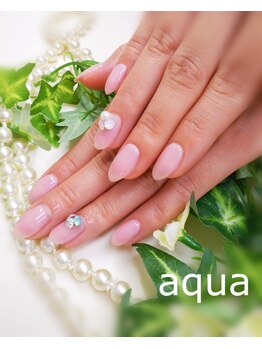 アイラッシュアンドネイルサロン アクア(aqua)/ワンカラー+オプションアート