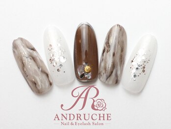 アンドルーチェ なんばパークス店(ANDRUCHE)/大理石風ネイル/クリアネイル