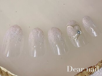 ディア ネイル(Dear nail)/グラデーション×ミラーハート
