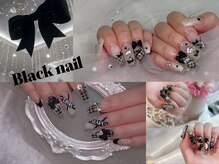 フィオナ 大久保店(Fiona)/黒ネイル#新大久保#新宿#オフ