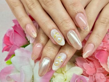 ディーネイル 京橋(D-nail)/立和名／春ネイル＊ミラー追加