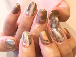 マット×ラメ水滴