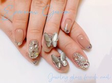 エルミュー(ERMIEUX)/ジュエリーガラスフレンチネイル