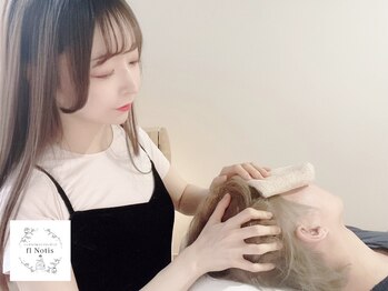 ヘッドスパ＆リンパマッサージfl Notis（フルノーティス）北千住店の写真/お仕事帰りのビジネスマンや自営業の方の疲れた頭を徹底的にほぐします。スマホやPCによる目の疲れ解消に◎