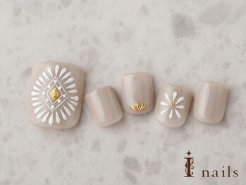 アイネイルズ 横浜EAST店(I-nails)/エスニックアートフットネイル