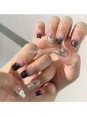 black x silver