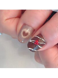 バレンタインネイル