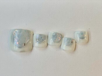 アイネイルズ 梅田店(I nails)/フット偏光パールラメ