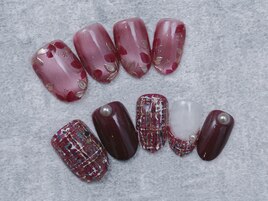 ツイード　お正月ネイル