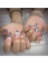 ジュリーネイル 所沢店/ヒョウ柄リボン