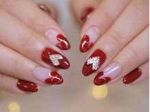 幻之花ネイル/バレンタインネイル　ハート