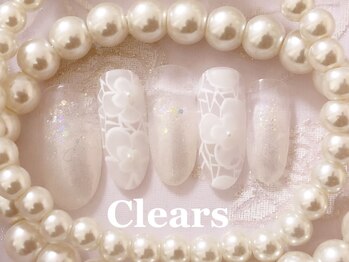 ビューティーネイルサロン クリアーズ(Clears)/上品ホワイトレースネイル♪
