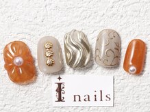 アイネイルズ 梅田店(I nails)/ぷっくりお花ニュアンス￥9200