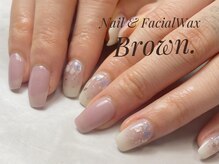 ブラウン(Brown.)/パープルネイル